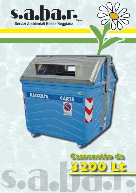 Cassonetto Carta e Cartone 3200 Lt